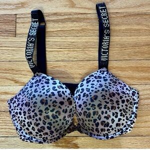 Victoria secret animal print very sexy push up bra size 32D NEW